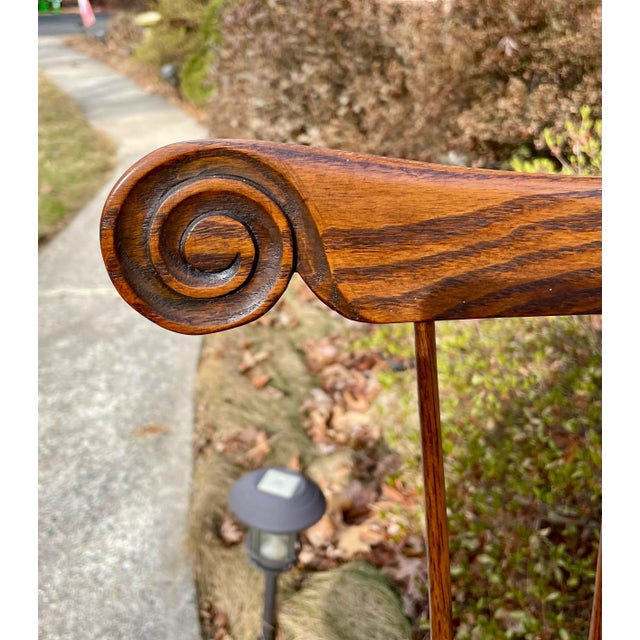 Wood Pennsylvania Windsor Writing Chair Mid 20th Century For Sale - Image 7 of 12