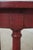 Round Red Painted Primitive Side Table For Sale - Image 4 of 12