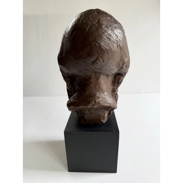 1978 Alva Studios Museum Replica Bust of Native American Man Ben Black Elk For Sale - Image 11 of 14