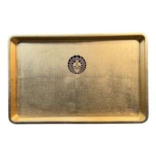 Japanese Lacquer Tray with Kanazawa Gold Leaf, 1970s For Sale