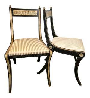 Pair of Vintage Empire Style Side Chairs