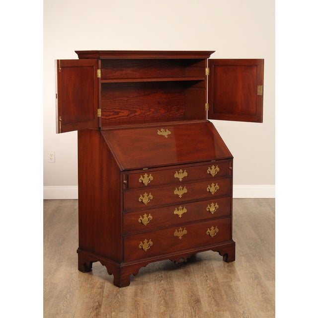 Kittinger Colonial Williamsburg Mahogany Slant Front Secretary Desk For Sale - Image 11 of 18
