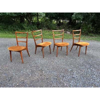 Set of 6 Italian Inspired Polish Dining Chairs, Mid-20th Century, 1960 For Sale In Philadelphia - Image 6 of 13