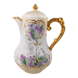 Charles Ahrenfeldt 1897 Chocolate Pot With Violets