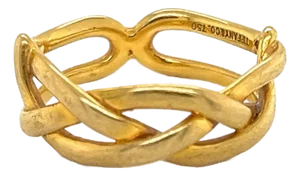 Tiffany & Co. 18k Yellow Gold Braided Band Ring - Size 5
