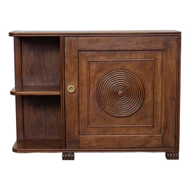 French Carved Wood Side Table in the Style of Charles Dudouyt For Sale