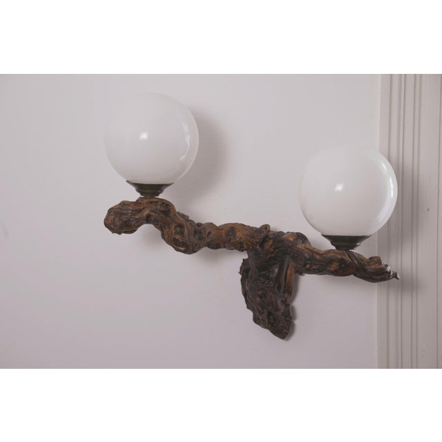 Vintage Brutalist Double Globe Lighting Wall Light, 1950s For Sale - Image 13 of 18