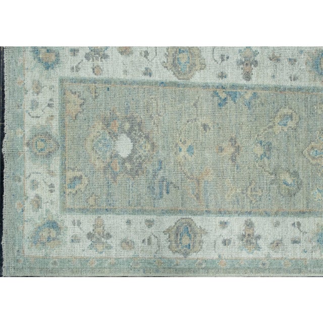 Turkish Oushak Runner Rug 2'10" x 15'11" #17913 For Sale - Image 4 of 8