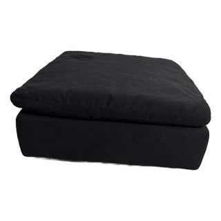 Restoration Hardware Cloud Modular Ottoman, Black - New For Sale
