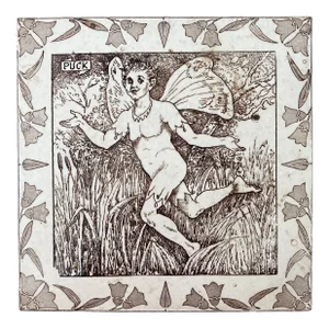 Late 19th Century Wedgwood & Sons Tile of Puck