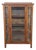 Antique Mission Arts & Crafts Quartersawn Oak Bookcase China Display Cabinet 63" For Sale