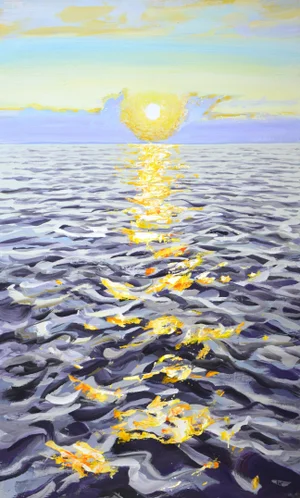 Ocean. Waves. Light 6.Modern Original Painting.
