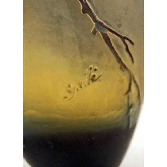 Art Nouveau Wild Rose Soufflé Vase by Emile Gallé, Nancy, France, 1925 For Sale - Image 3 of 7