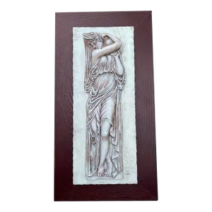 Vintage Classical Greco Roman Inspired Sculptural Wall Plaque.