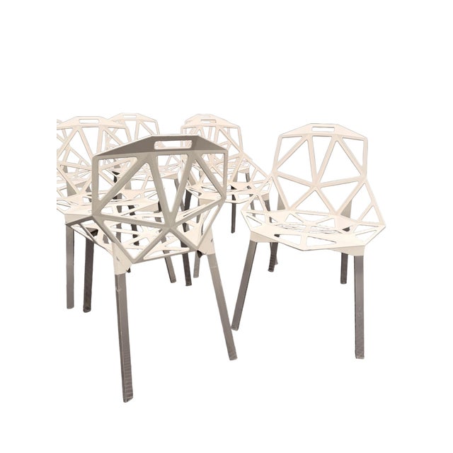Vintage Off-White Chairs by Konstantin Grcic for Magis, Set of 10 For Sale - Image 4 of 13