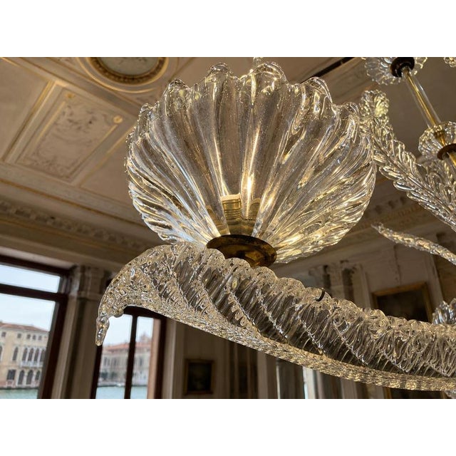 Italian Art Deco Murano Glass Chandelier by Ercole Barovier, 1940 For Sale - Image 8 of 11