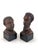Hand carved wood busts from Ouro Artesania Spain, circa 1970s. These two small busts feature the famous literary...