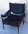 Mid-Century Scandinavian Armchair with Rosewood Frame and Black Leather, 1960s For Sale - Image 3 of 9