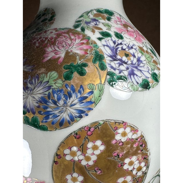 Antique Japanese Arita Hand Painted Porcelain Vase Baluster Lamp. This antique Japanese Arita, Imari style porcelain vase...