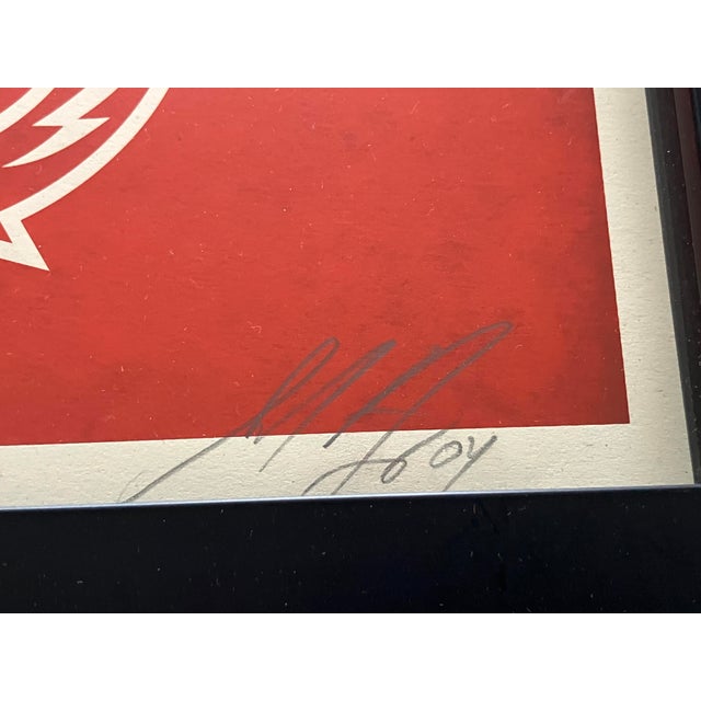 2000 - 2009 Shepard Fairey Framed Original Screen Print 'Supply & Demand in Red'- Signed, #82/300, 2004 For Sale - Image 5 of 6