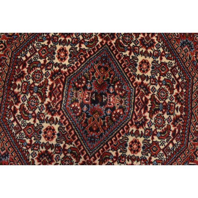Red Fine Bidjar Rug 4’8” X 6’10” Red Wool Traditional Hand-Knotted Oriental Carpet For Sale - Image 8 of 13