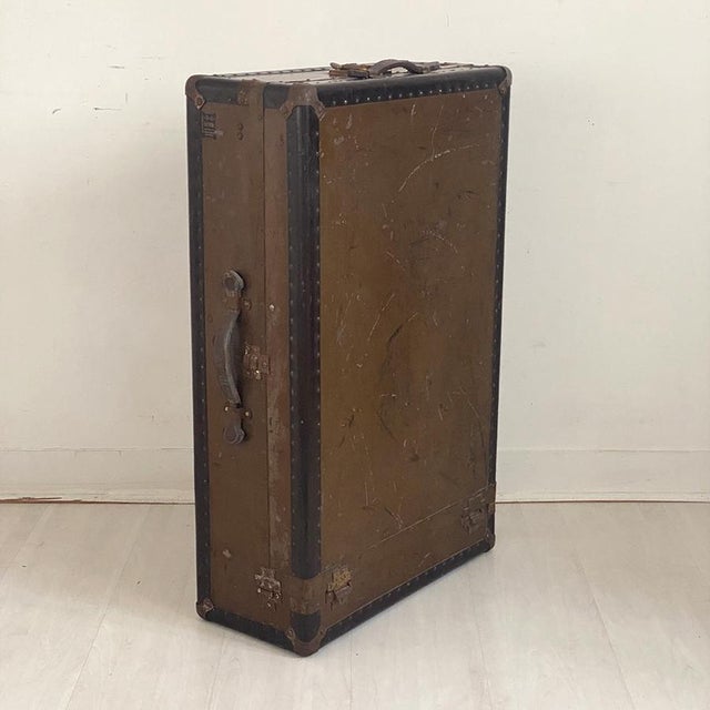 Brown Vintage Dressing Trunk, 1930s For Sale - Image 8 of 8