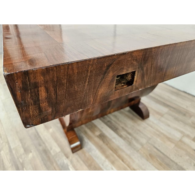 Vintage Art Deco Dining Table in Walnut Burl, 1940 For Sale - Image 12 of 18