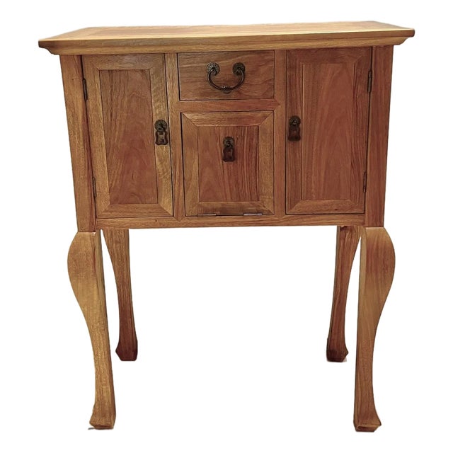 Asian Modern Elm Cabinet For Sale