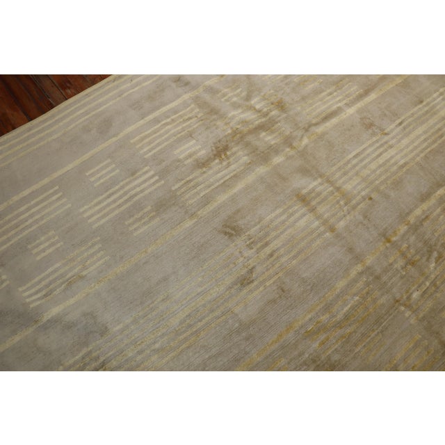 Oversize Wool Silk Modern Tibetan Rug - 9'9" x 14'10" For Sale - Image 12 of 13