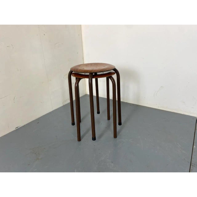 Set of Vintage Industrial Stools from Marko, 1950s For Sale - Image 6 of 7