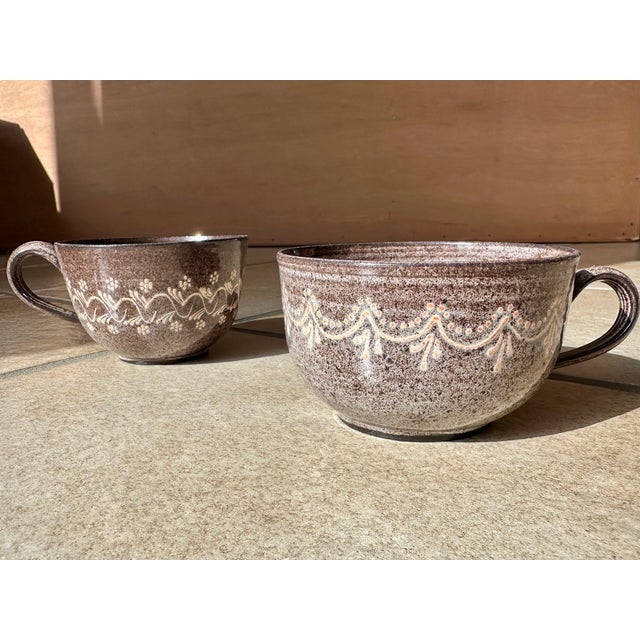 Large Handmade Ceramic Mugs with Handles from Serocka, Germany, 1970s, Set of 2 For Sale - Image 10 of 13