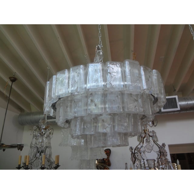 Mid-Century Modern Vintage Murano Glass Chandelier by Carlo Nason for Mazzega For Sale - Image 3 of 10