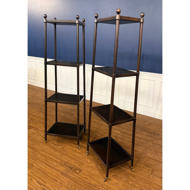 Pair of Matching Etageres From the Thomas O’Brien Collection of Century Furniture For Sale - Image 15 of 17
