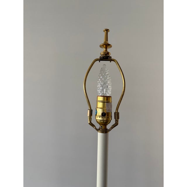 Neoclassical 1980s Neoclassical Spiral Twist Brass & Wood Buffet Lamps - A Pair (Bases Only) For Sale - Image 3 of 7