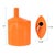 Orange Valencia Askewed Tall Bottle Vase For Sale - Image 11 of 11