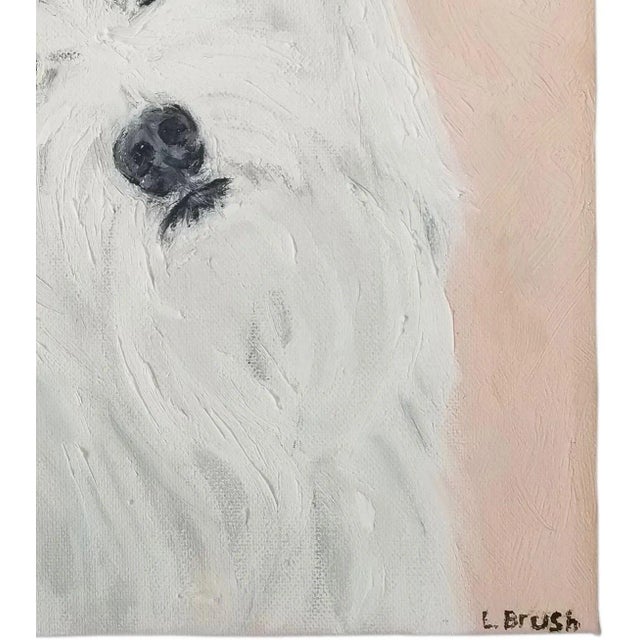 Not Yet Made - Made To Order “Bianka” Giclee Print of an Oil Portrait of a Bichon Frise by Linda Brush - For Sale - Image 5 of 7