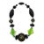 Angela Caputi Black and Green Resin Choker Necklace For Sale
