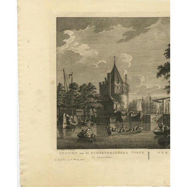 C. Philips Jacobsz, Schreyershoeks Tower in Amsterdam, 1769, Paper For Sale - Image 3 of 5