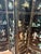 Mid-Century Modern Vintage Chinese Black Lacquer 4-Panel Folding Screen Room Divider - Soapstone & Mother-of-Pearl Inlay For Sale - Image 3 of 18