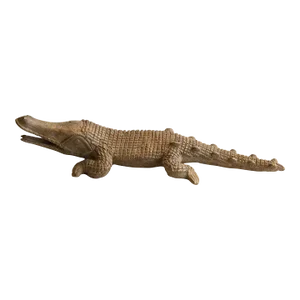 Vintage African Imperfect Crocodile Sculpture