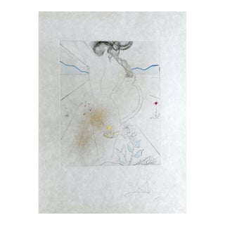 1960s Salvador Dali the Hippies Woman With Garter For Sale