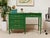 Mid-Century Modern Mid 20th Century Emerald Faux Bamboo Desk For Sale - Image 3 of 11