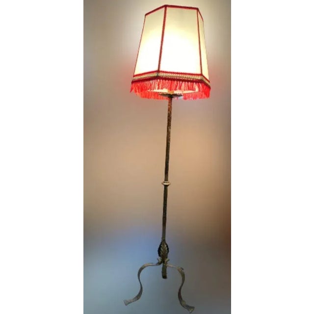 Rustic European Wrought Iron Floor Lamp, 1960s For Sale - Image 3 of 8