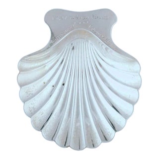 Mid 20th Century Tiffany & Co Sterling Scallop Shell Tray For Sale