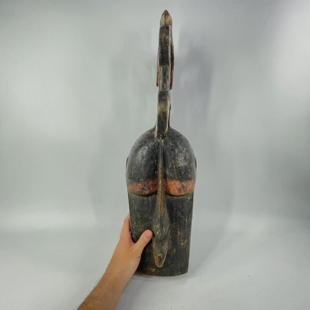 Black Early 20th Century Bwa Mask with Headcrest Burkina Faso For Sale - Image 8 of 8