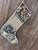 Boho Chic Vintage Turkish Hand-Knotted Wool Rug Christmas Stocking in Brown & Navy Medallion For Sale - Image 3 of 8