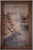 Japanese hand-embroidered textile panel from the second half of the 19th century with an impressive view of the lake under...
