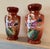 Glass Pair of Large Bristol Milk Glass Victorian Floral Hand Painted Vases For Sale - Image 7 of 14