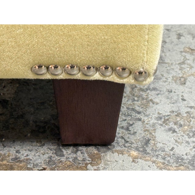 Ballard Designs Mohair Ottomans, Pair For Sale - Image 10 of 12