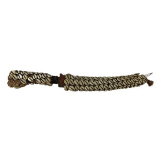 Algerian Berber Flyssa Dagger: Cowrie Shell Sheath, Etched Steel Blade For Sale